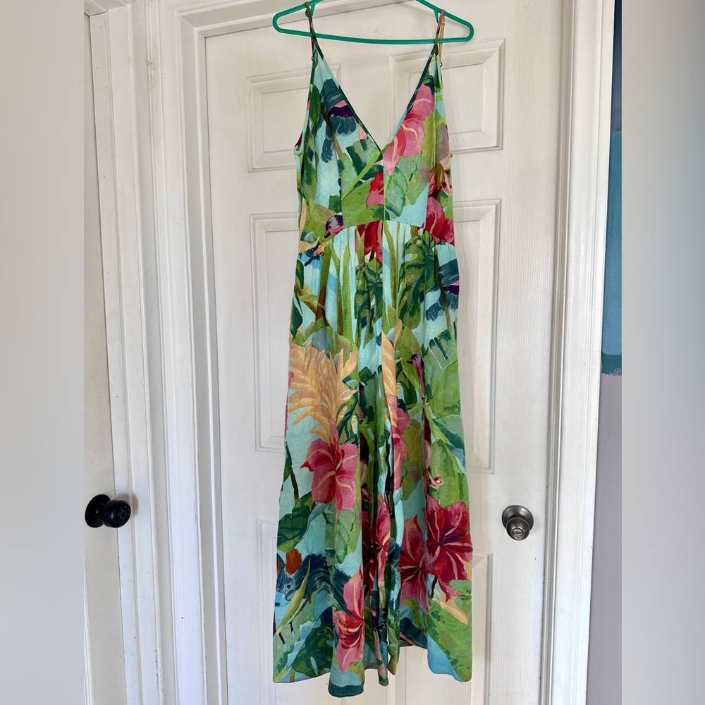 FARM Rio Tropical Floral Jumpsuit - Green and Pink